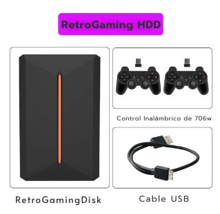 RetroGamingDisk - Disque dur de 500 Go avec plus de 3 760 jeux